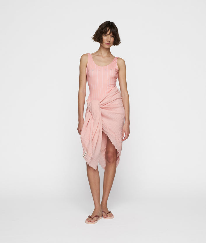 10days bathing suit stripes peach