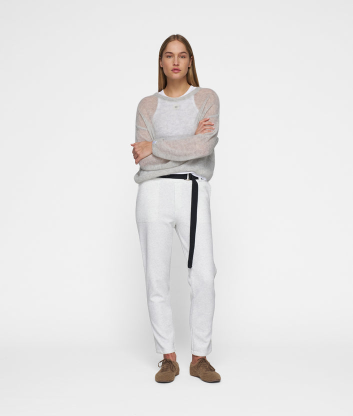 10days belted pants neoprene white melee