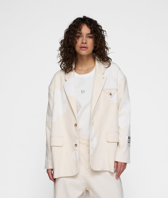 10days blazer flower ecru