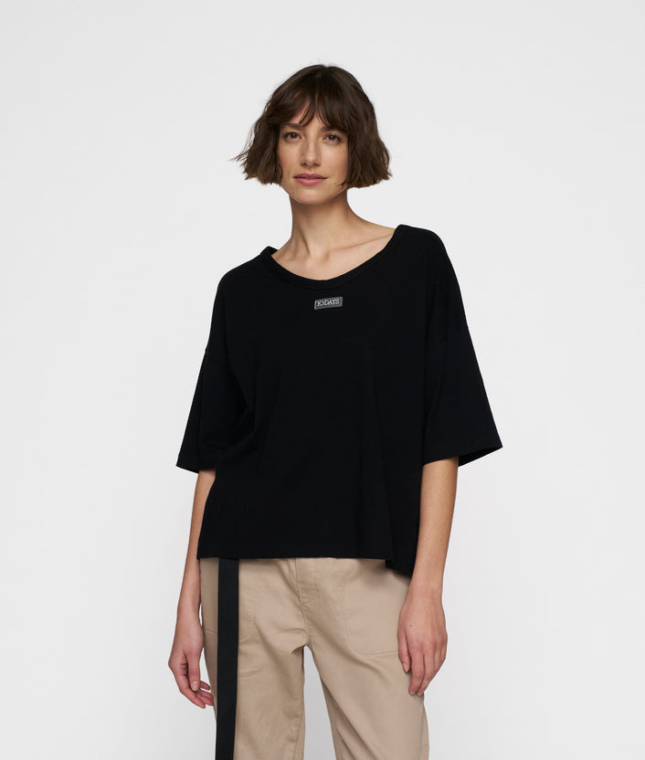 10days boxy tee black