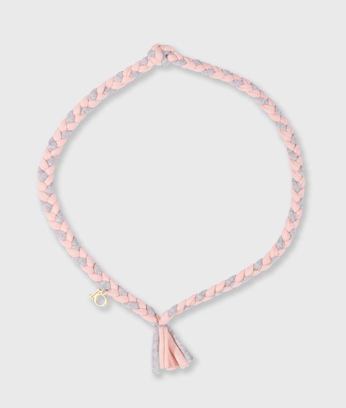 10days braided necklace peach