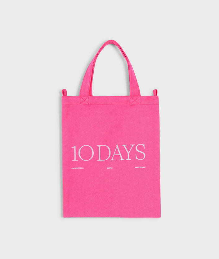 10days canvas 10DAYS mini shopper bright pink