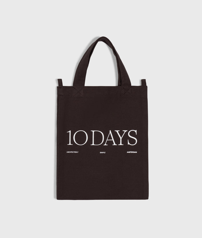 10days canvas 10DAYS mini shopper chocolate