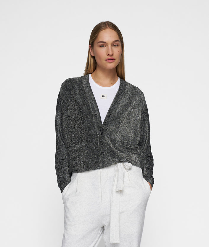 10days cardigan glitter black