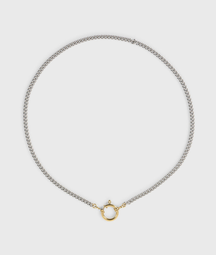 10days chain necklace silver silver grey