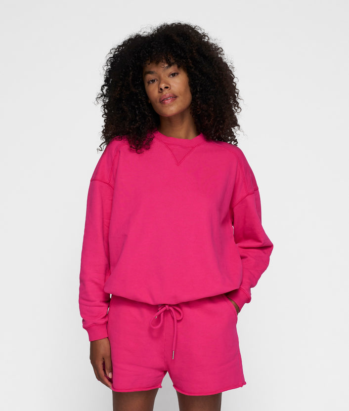 10days cord sweater neon pink