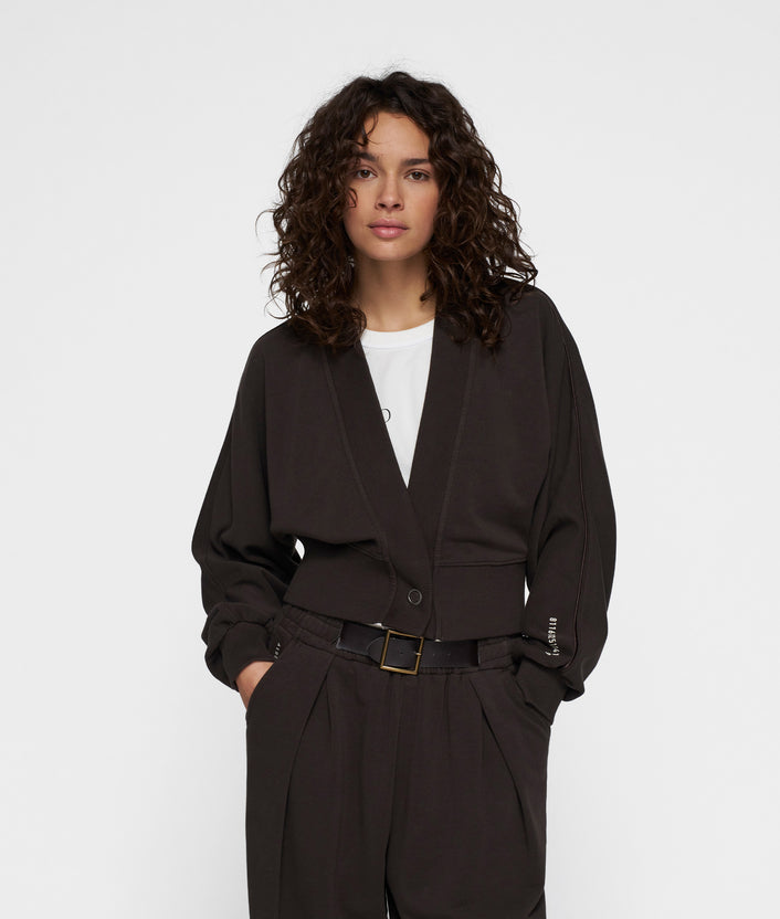 10days cropped cardigan chocolate