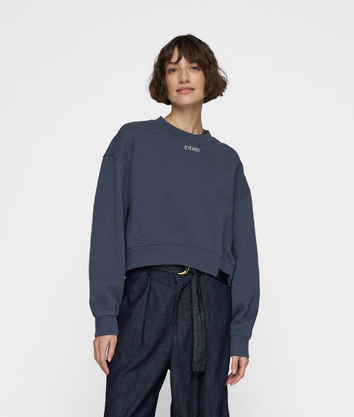 10days cropped sweater yale blue
