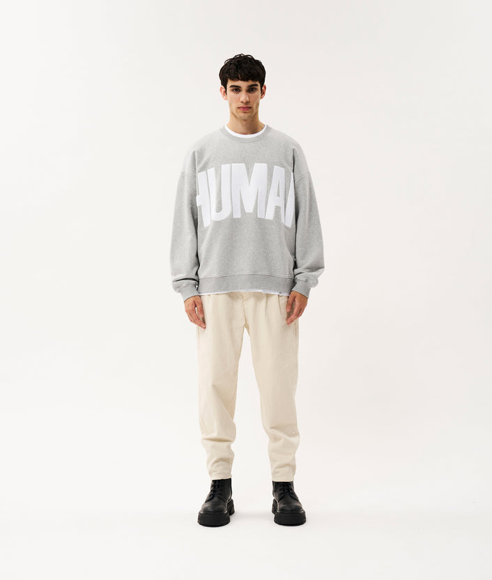 10days Human fleece sweater light grey melee