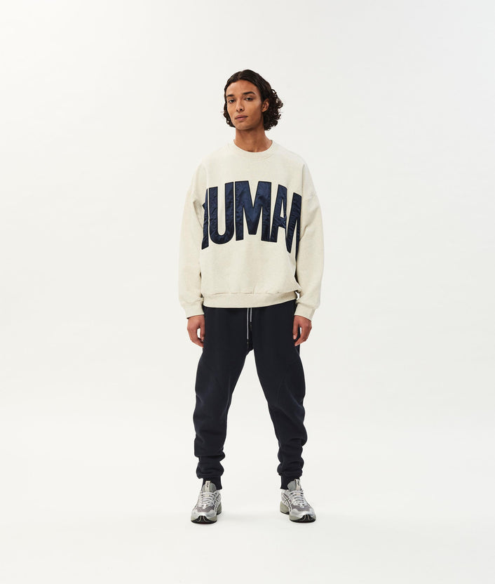 10days Human fleece sweater soft white melee