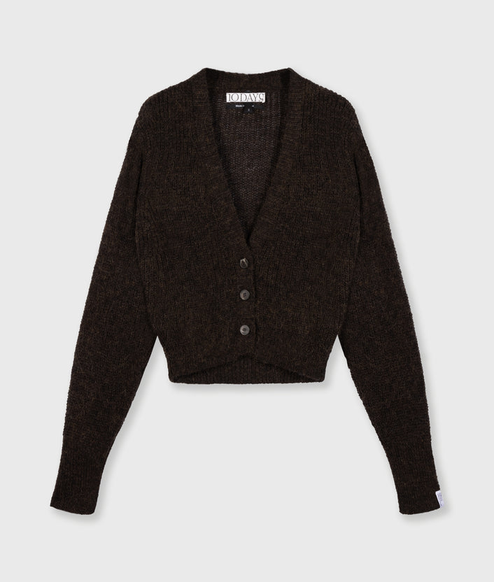 10days knit cardigan chocolate