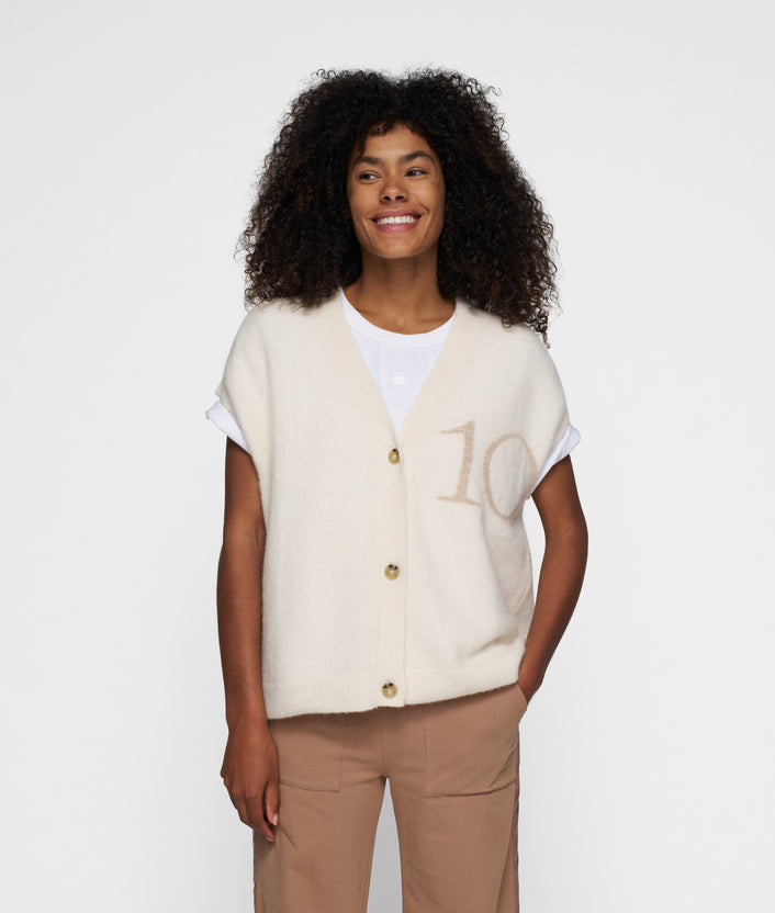 10days knit gilet ecru