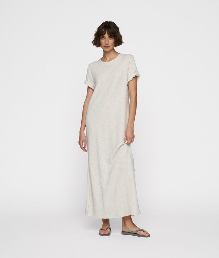 10days long beach dress light grey melee