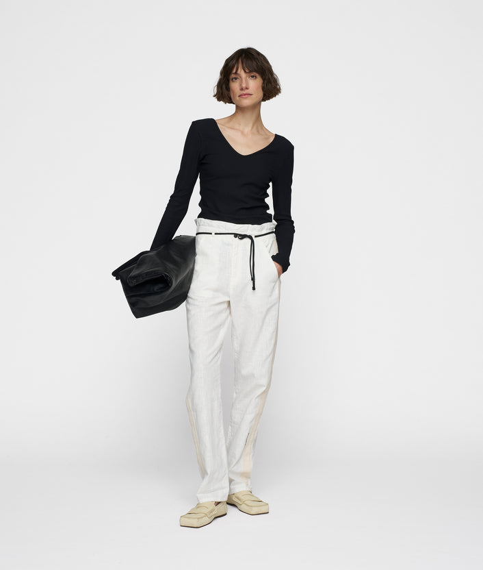 10days paperbag pants ecru