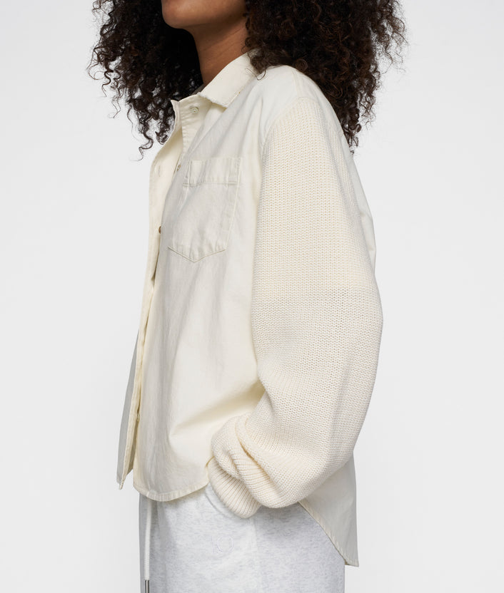 10days pique shirt knitted sleeves soft kit