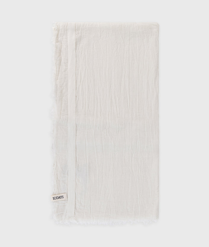 10days scarf cotton crepe ecru