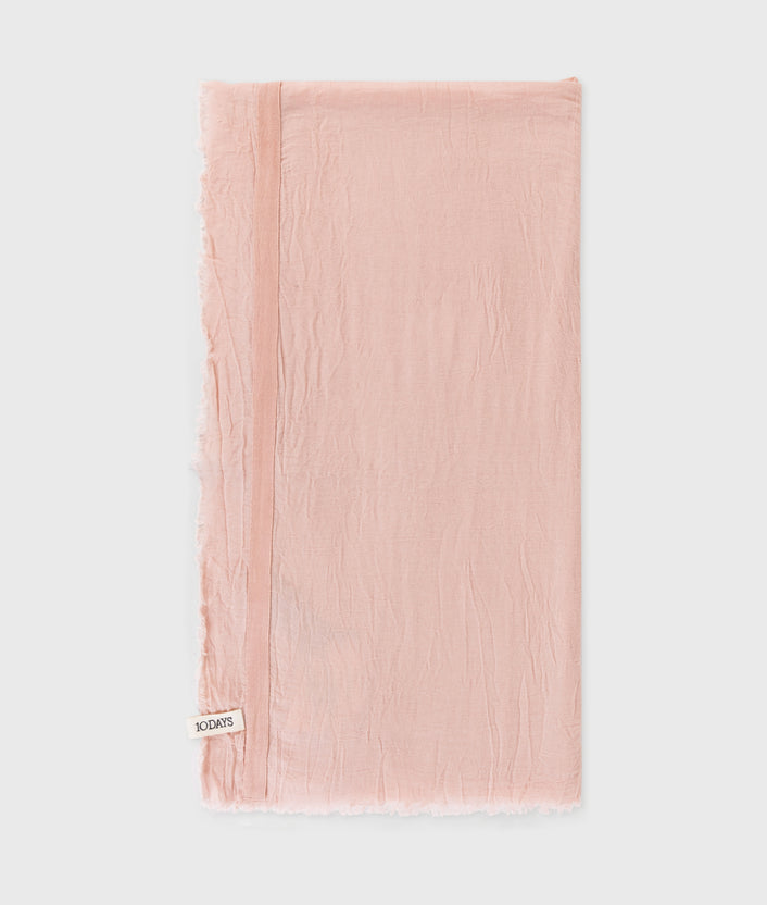 10days scarf cotton crepe peach