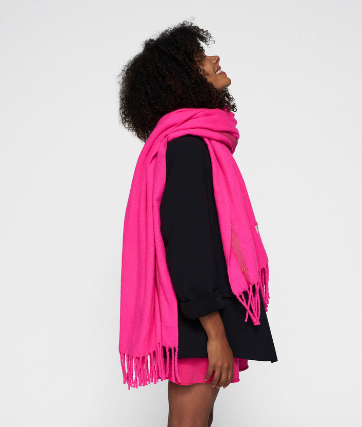 10days scarf wool neon pink