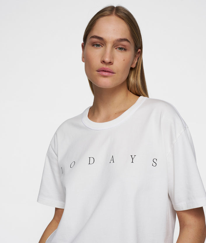 10days short sleeve tee logo ecru