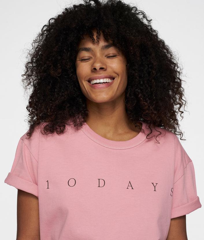 10days short sleeve tee logo raspberry