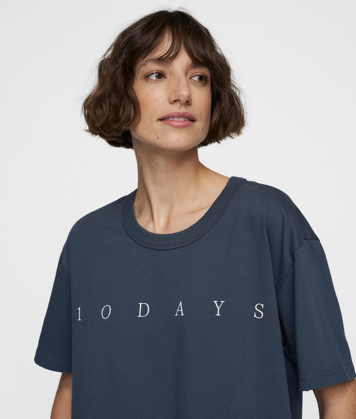 10days short sleeve tee logo yale blue
