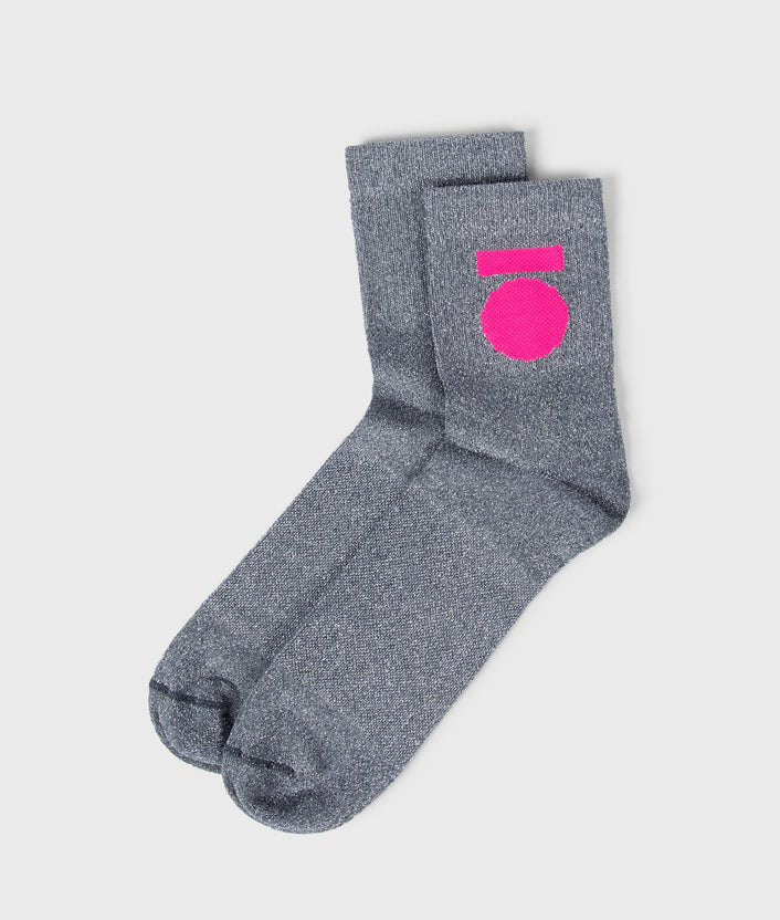 10days short socks medal lurex silver