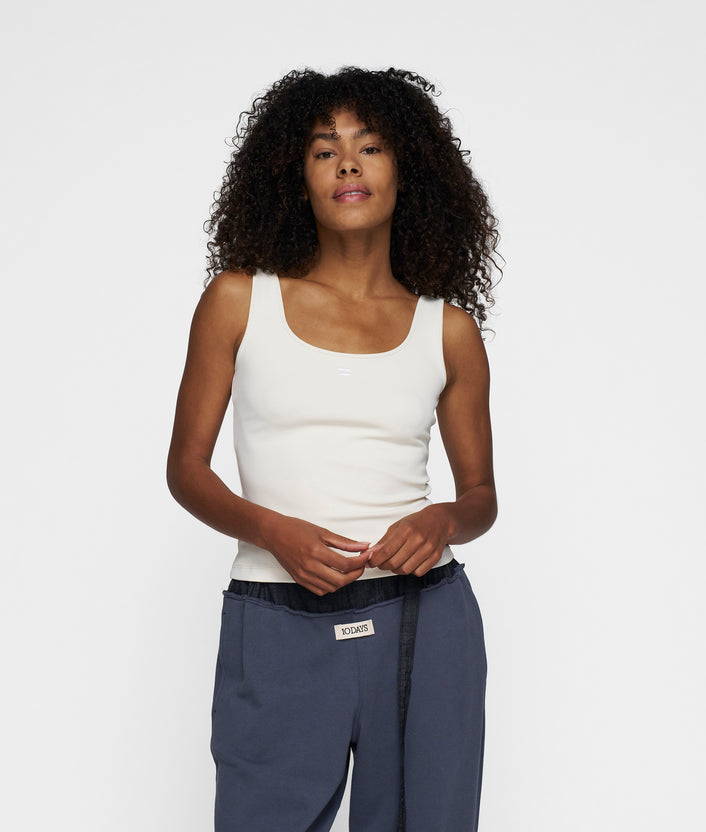 10days slim fit top scuba ecru