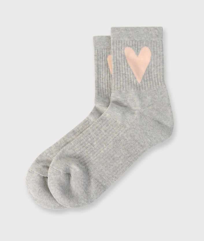 10days socks heart light grey melee
