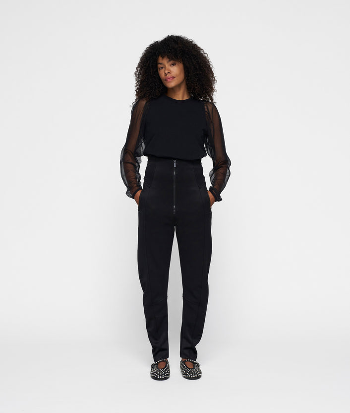 10days soft sweater puff sleeves black