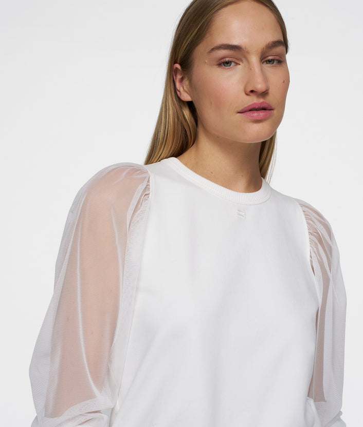 10days soft sweater puff sleeves ecru