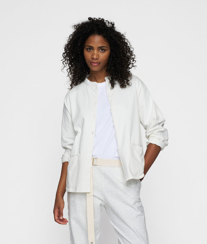10days standing collar jacket ecru