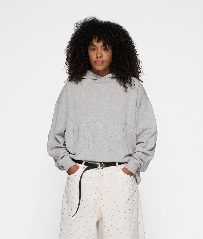 10days statement hoodie light grey melee