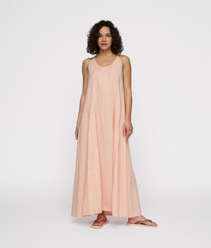 10days summer dress stripes peach