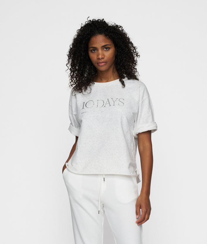 10days sweater logo white melee