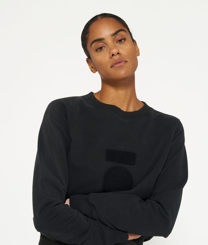 10days THE CREW NECK SWEATER black