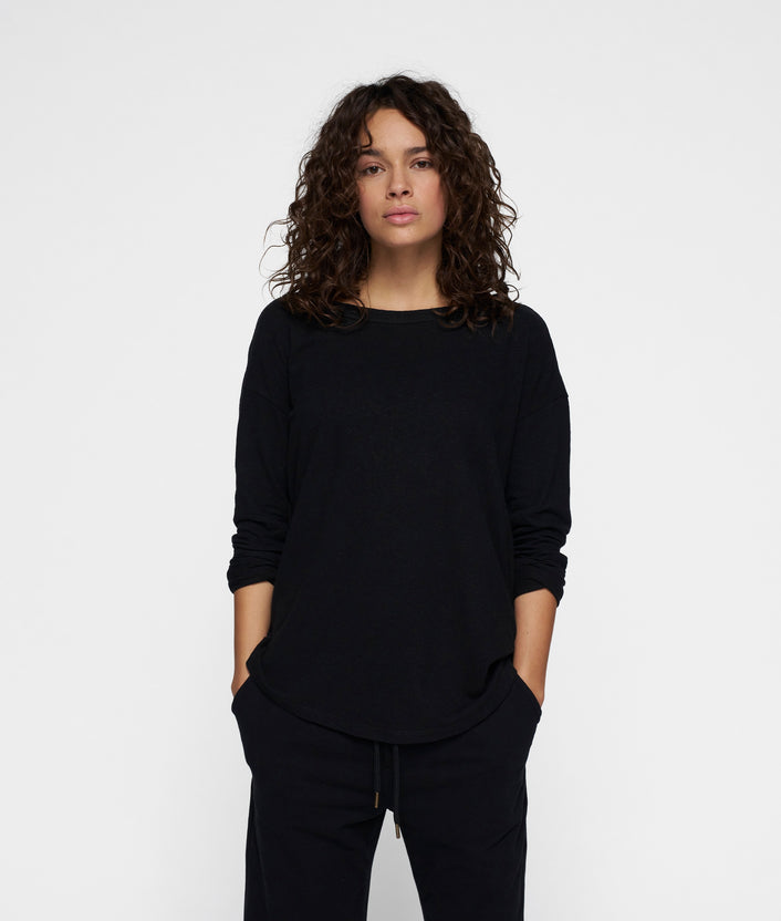 10days THE LONG SLEEVE LINEN black