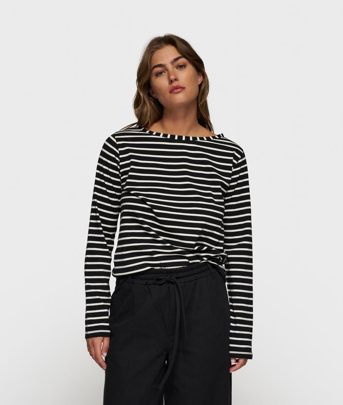 10days THE LONGSLEEVE STRIPE black/white