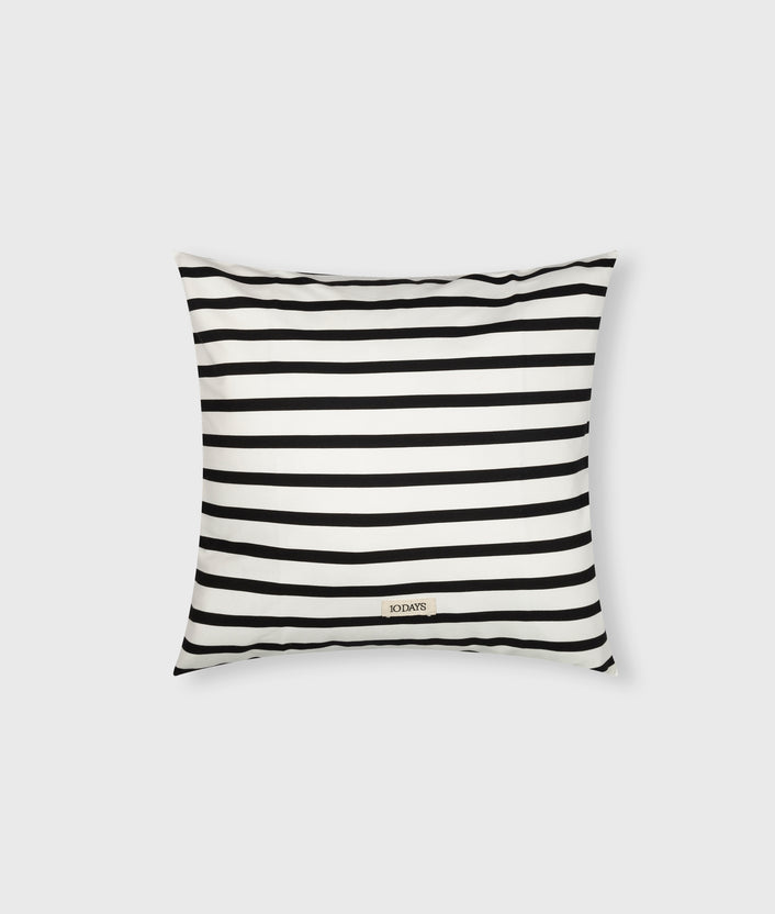 10days THE PILLOW COVER STRIPES 50x50 ecru/black