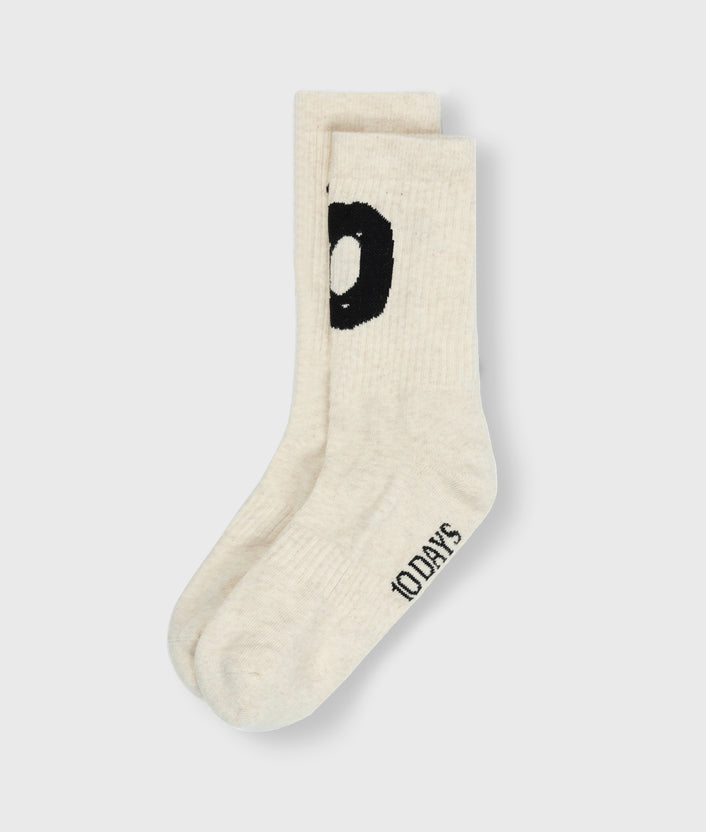 10days THE SOCKS 10 soft white melee