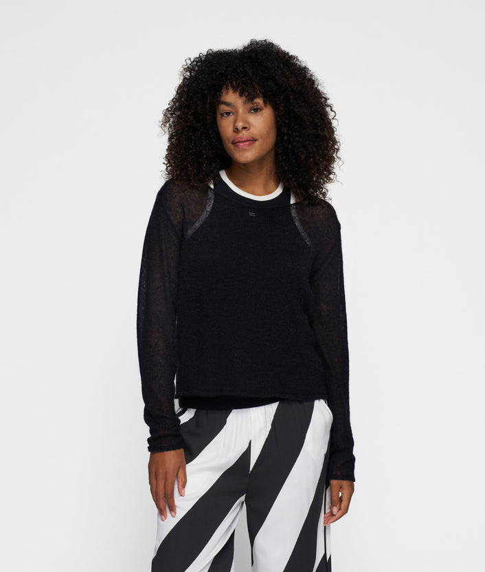 10days thin knit sweater black