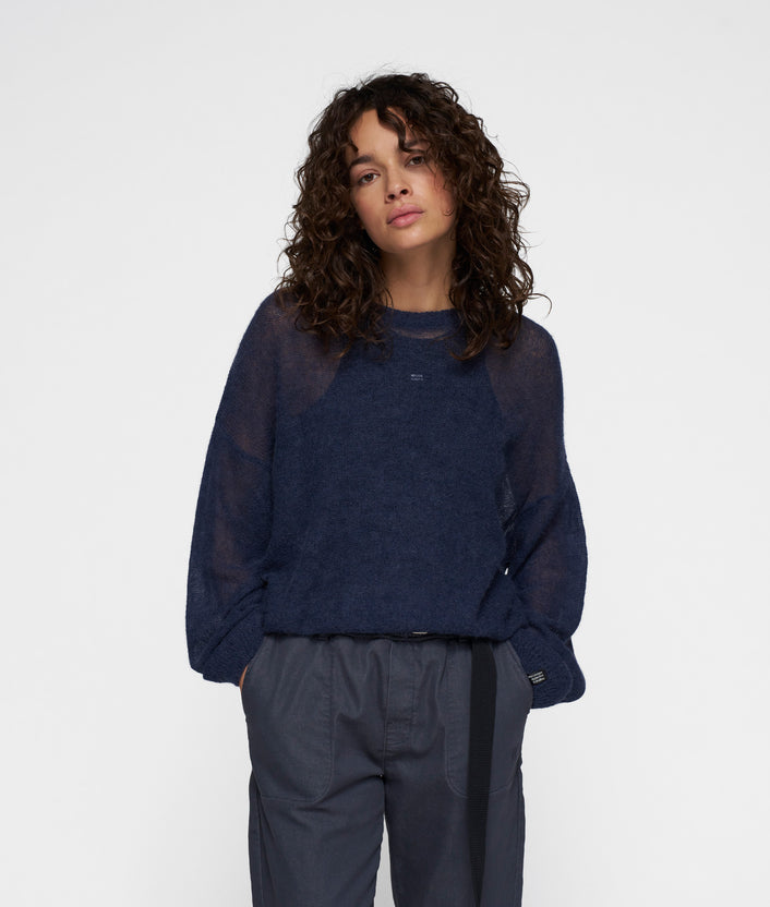 10days thin knit sweater yale blue