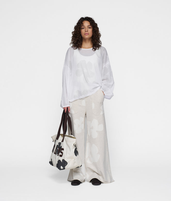 10days wide leg jogger flower ecru