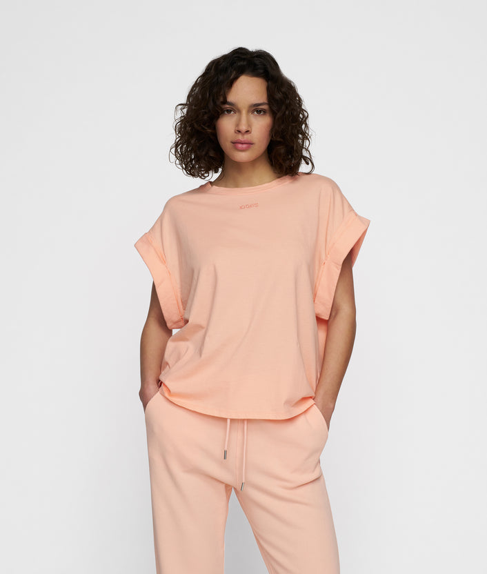 10days wide tee peach