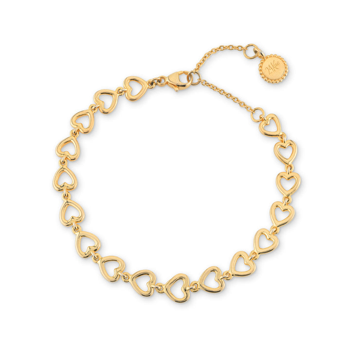 24kae Armband met hartvormige schakels - 22430Y