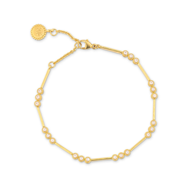 24kae Armband met roze stenen - 22470Y