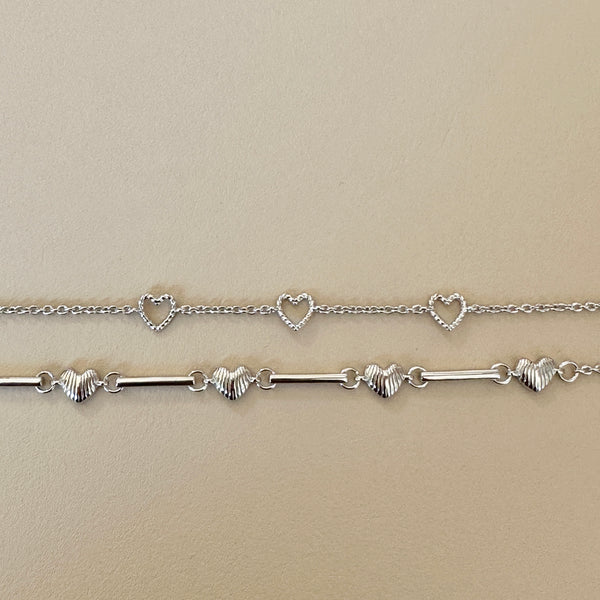 24kae Braelet Met Schelpvormige Harten - 22463S