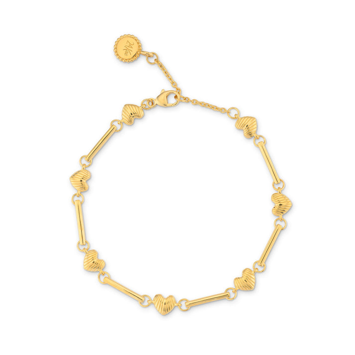 24kae Braelet met schelpvormige harten - 22463Y