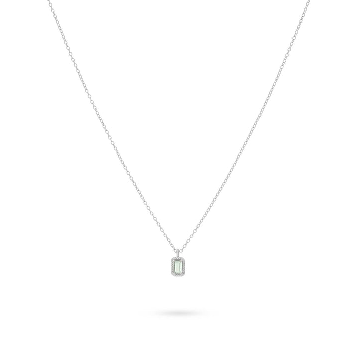 24kae Ketting met gekleurde steen - 32484S