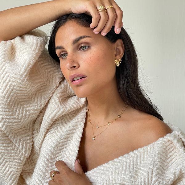 24kae Ketting Met Gestructureerd Hart - 32481S