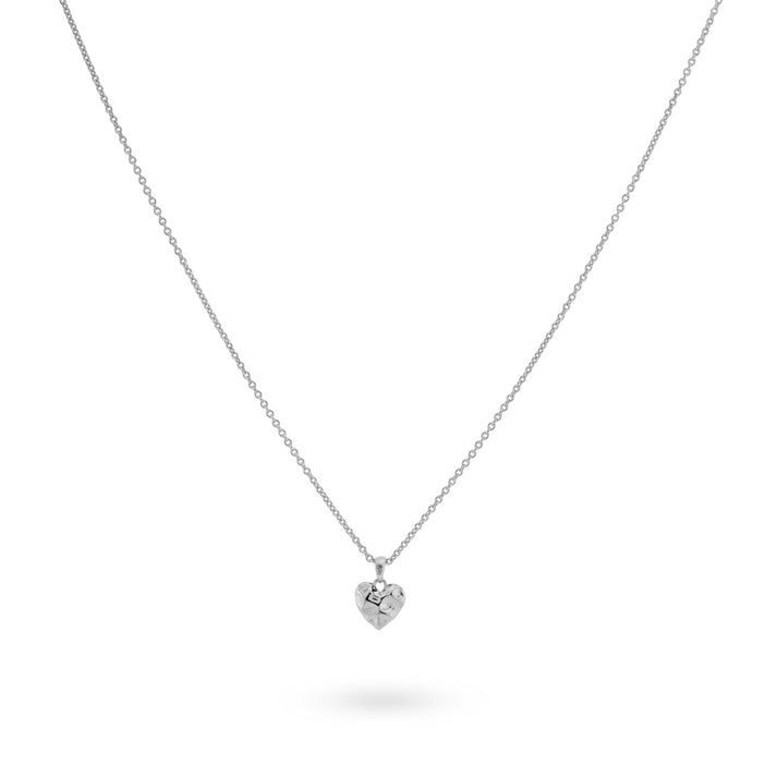 24kae Ketting met gestructureerd hart - 32481S